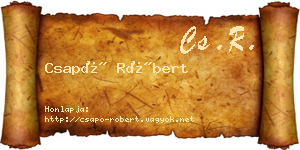 Csapó Róbert névjegykártya