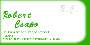 robert csapo business card